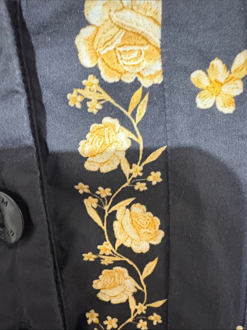 FARM Rio Black Midi Dress with Gold Floral Print - Picture 5 of 9